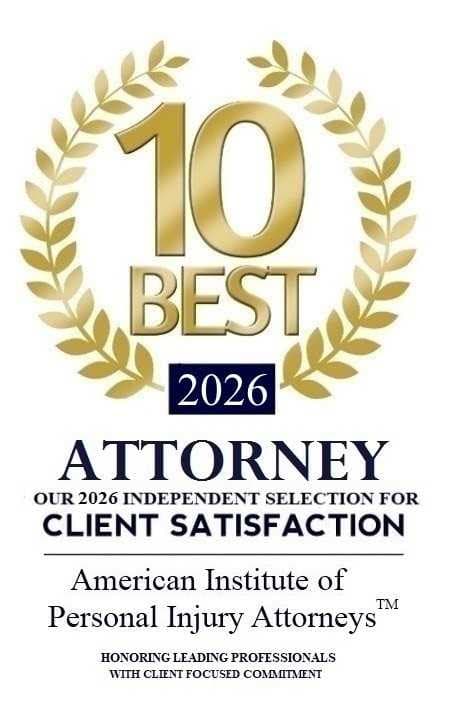 Insignia 10 Best 2026 Satisfacción del Cliente, American Institute of Personal Injury Attorneys
